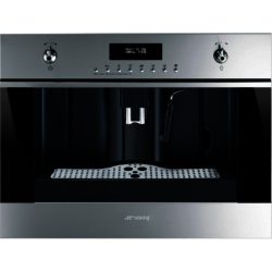 Smeg Classic CMS645X Fully Automatic Built-in Coffee Machine  in Stainless Steel & Dark Glass